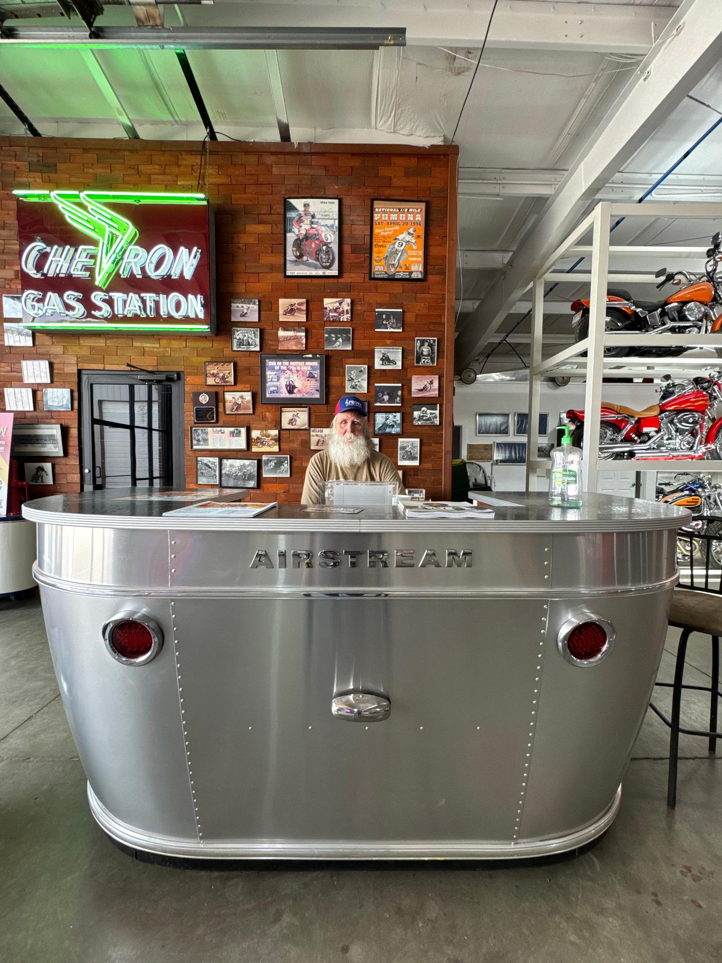 Airstream reception desk