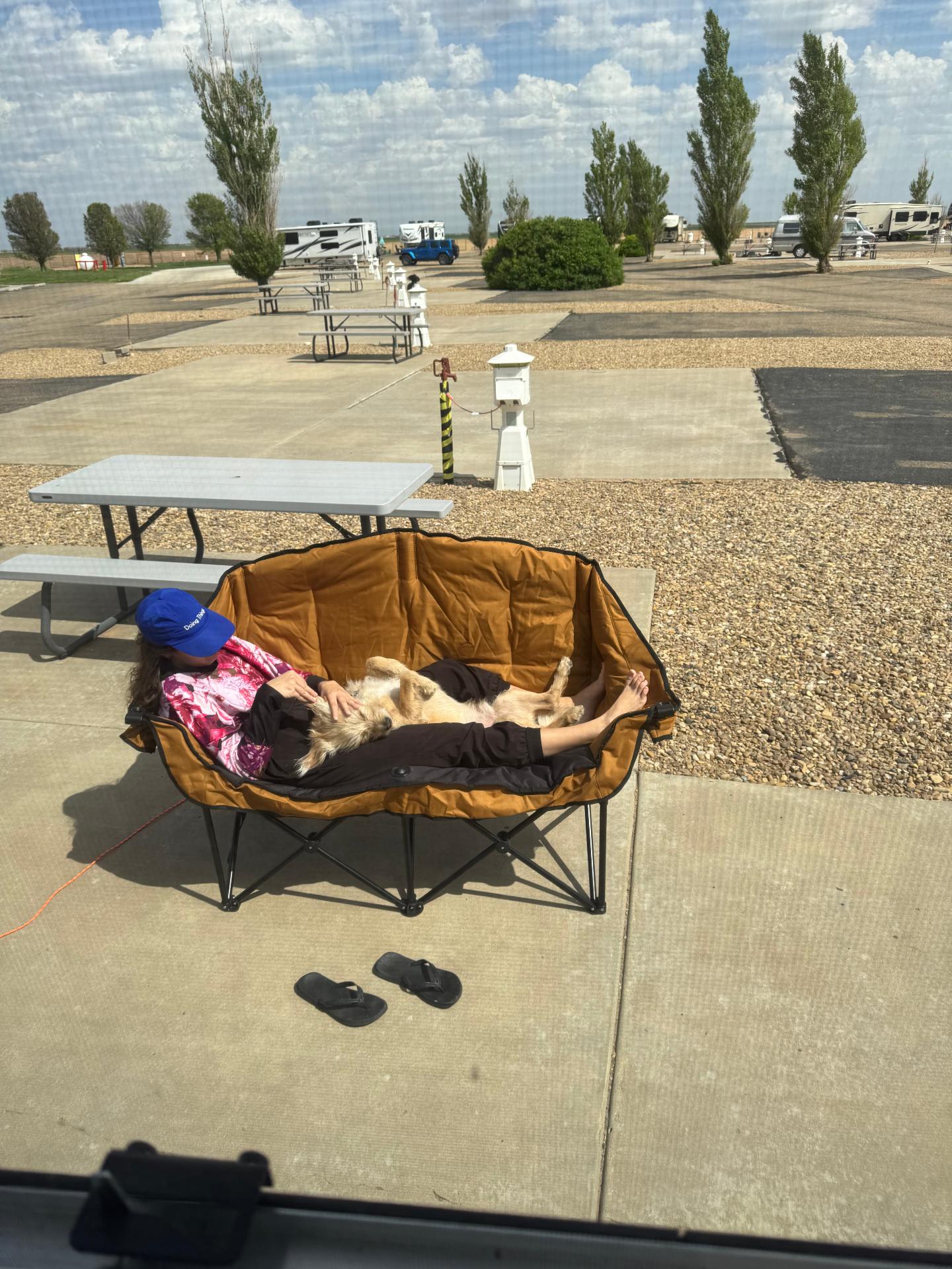 Relaxing at the RV park