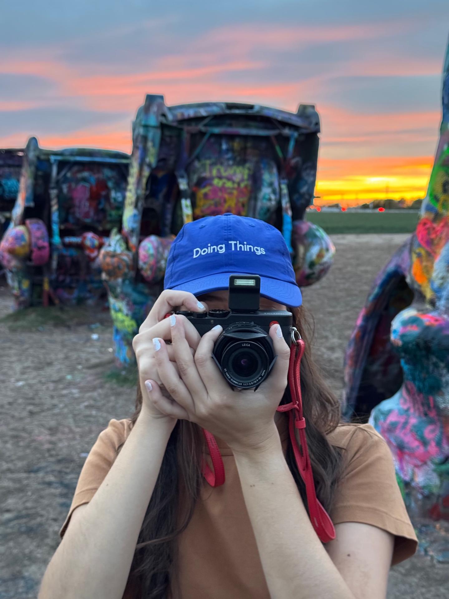 Sunset at Cadillac Ranch