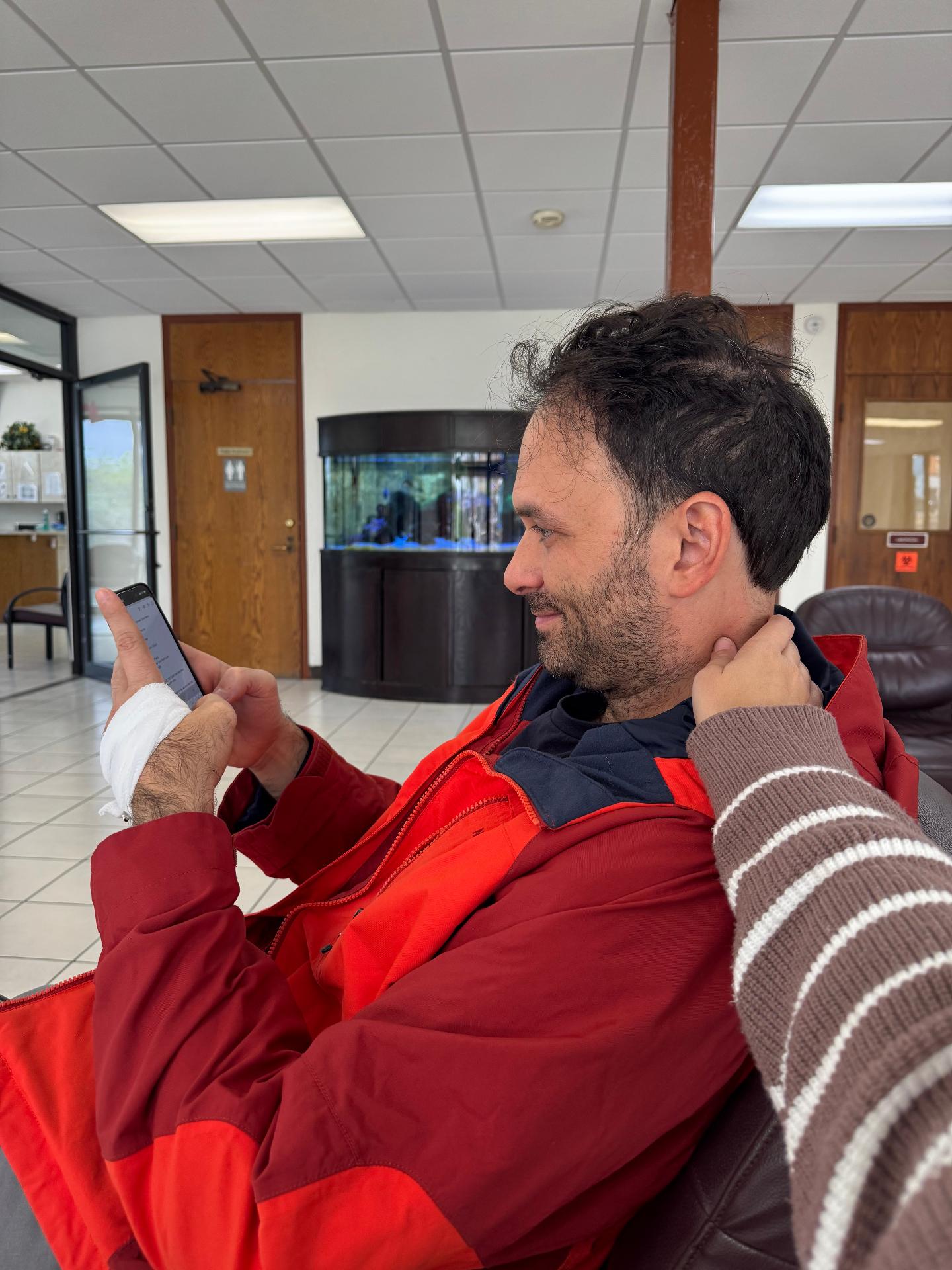 Waiting room at the RV service center
