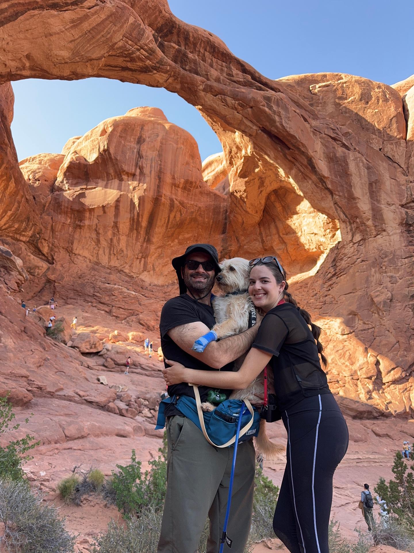 Family photo with Bengie at Double Arch
