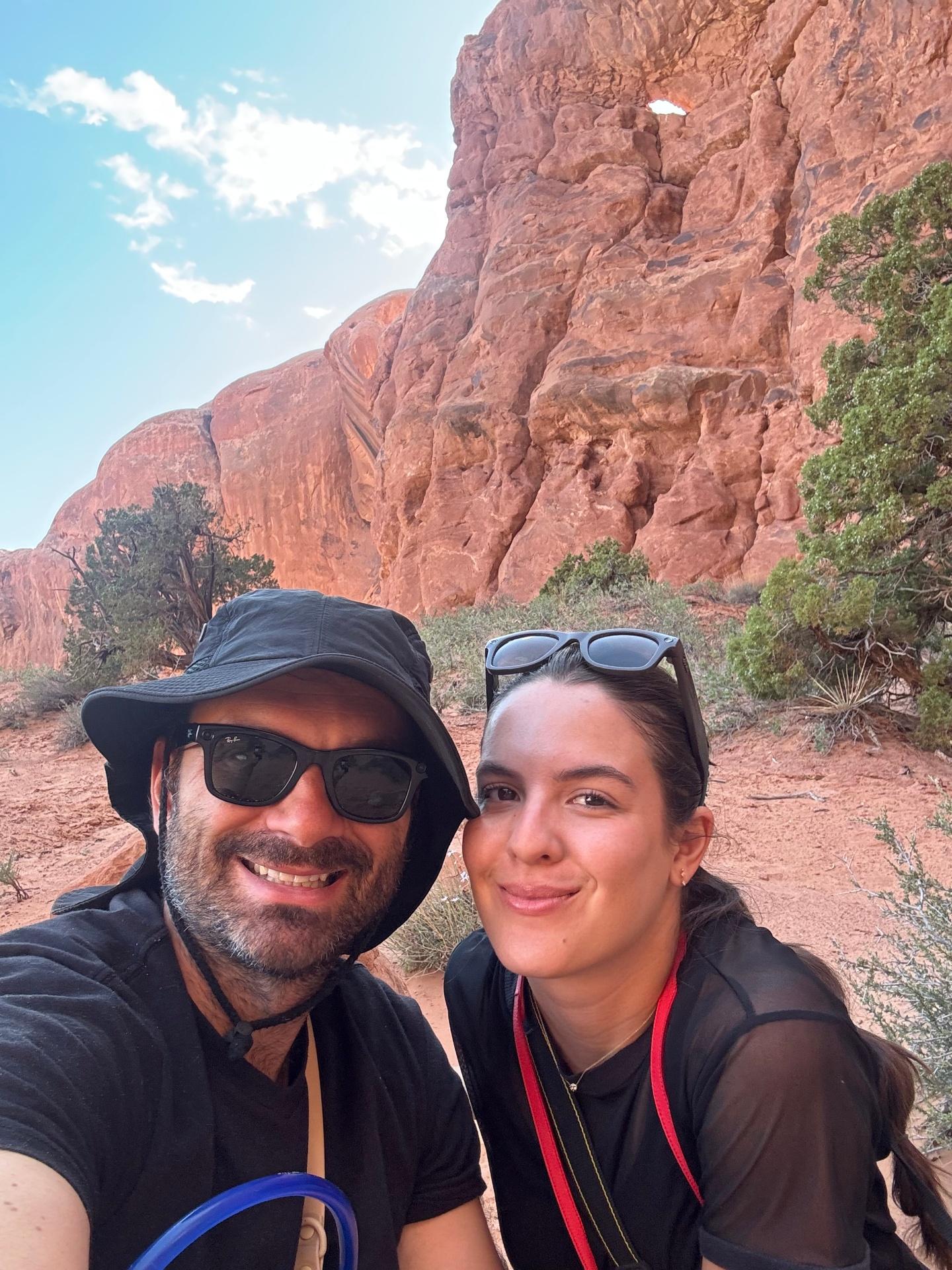 Selfie with the red rock cliffs