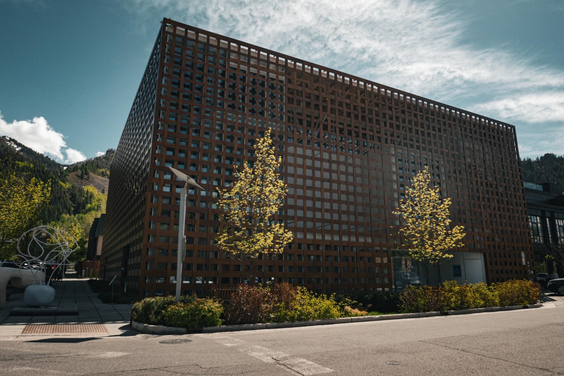 Aspen Art Museum with lattice facade