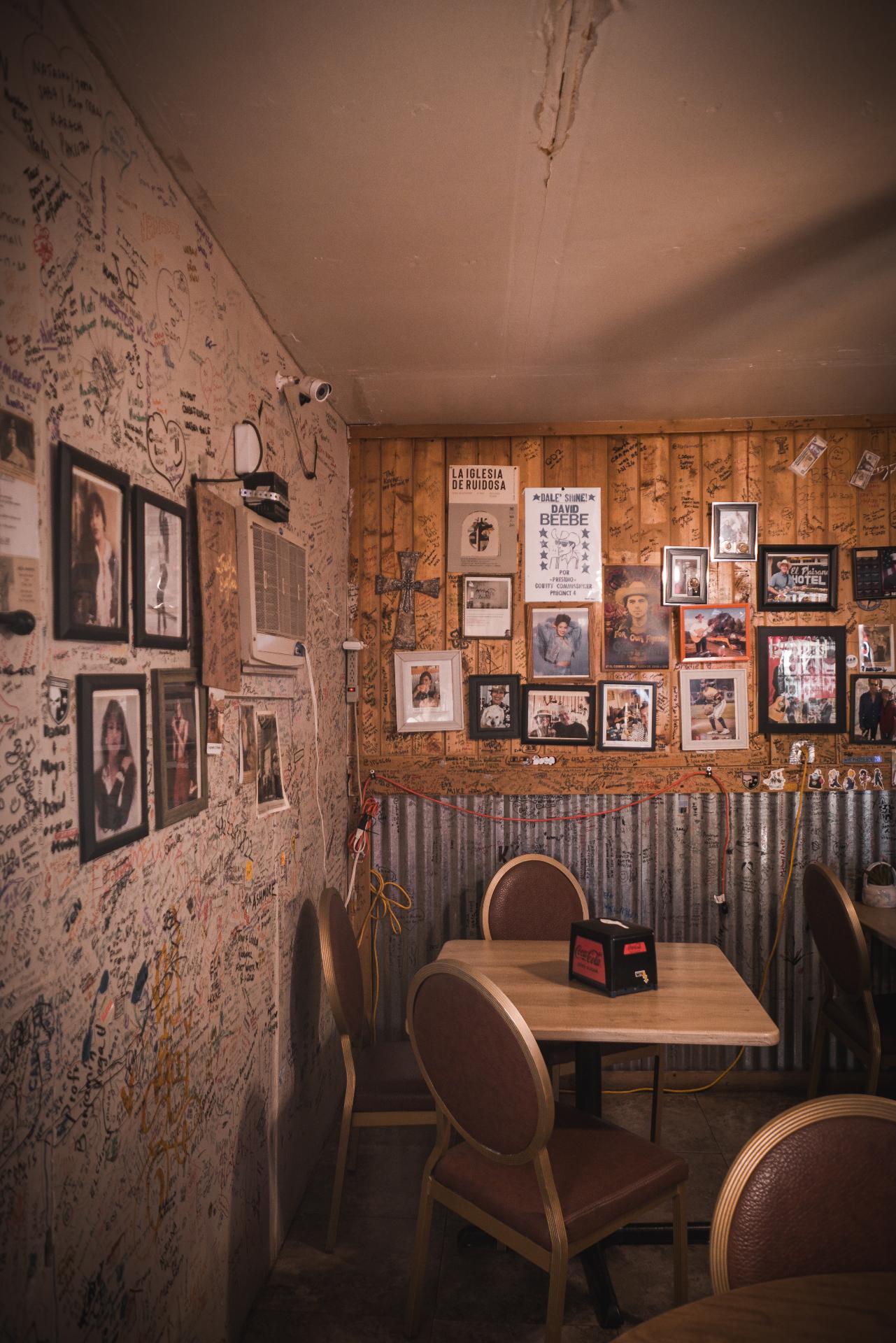 Interior del comedor de Marfa Burrito