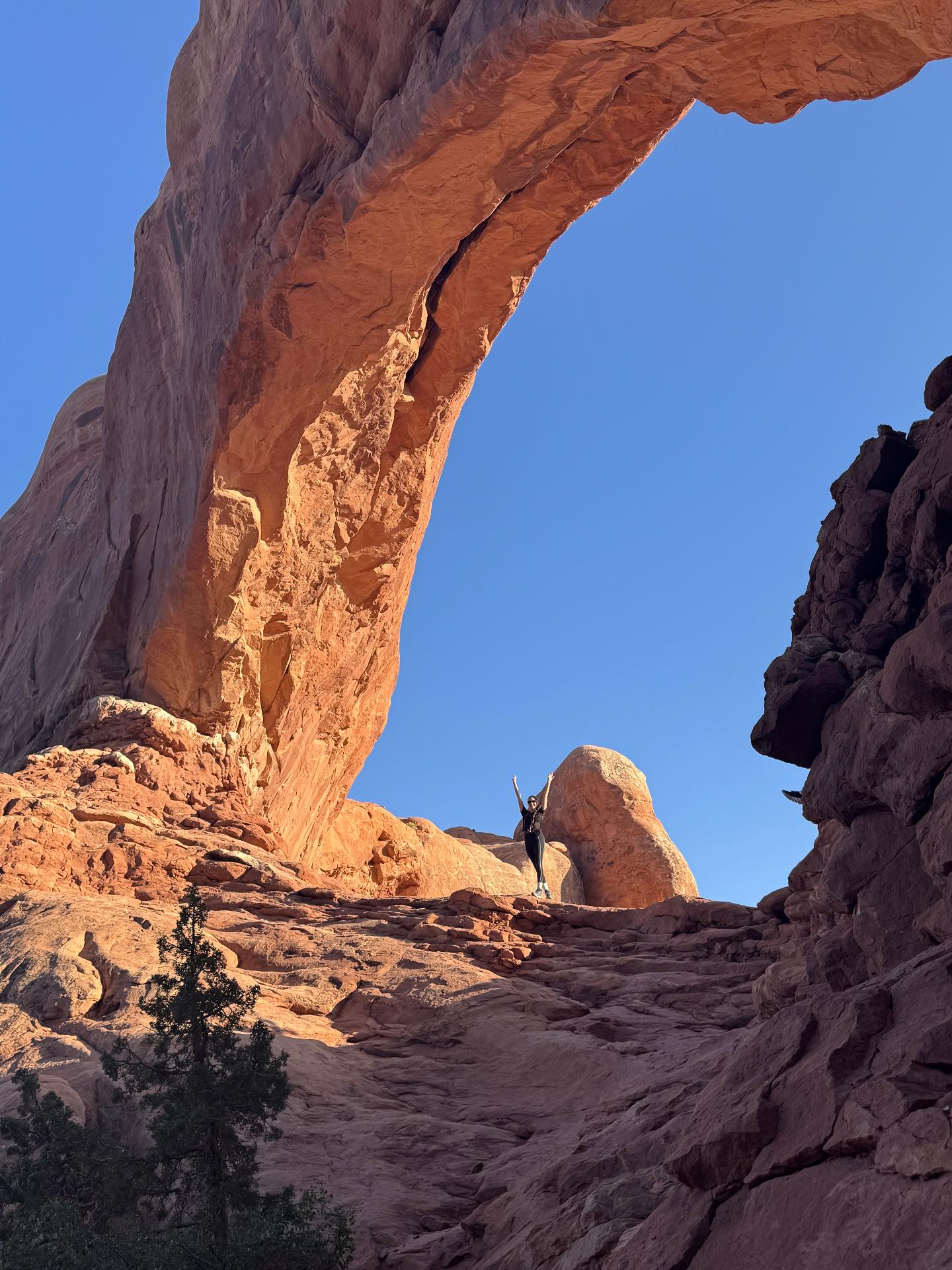 Under the arch at Arches