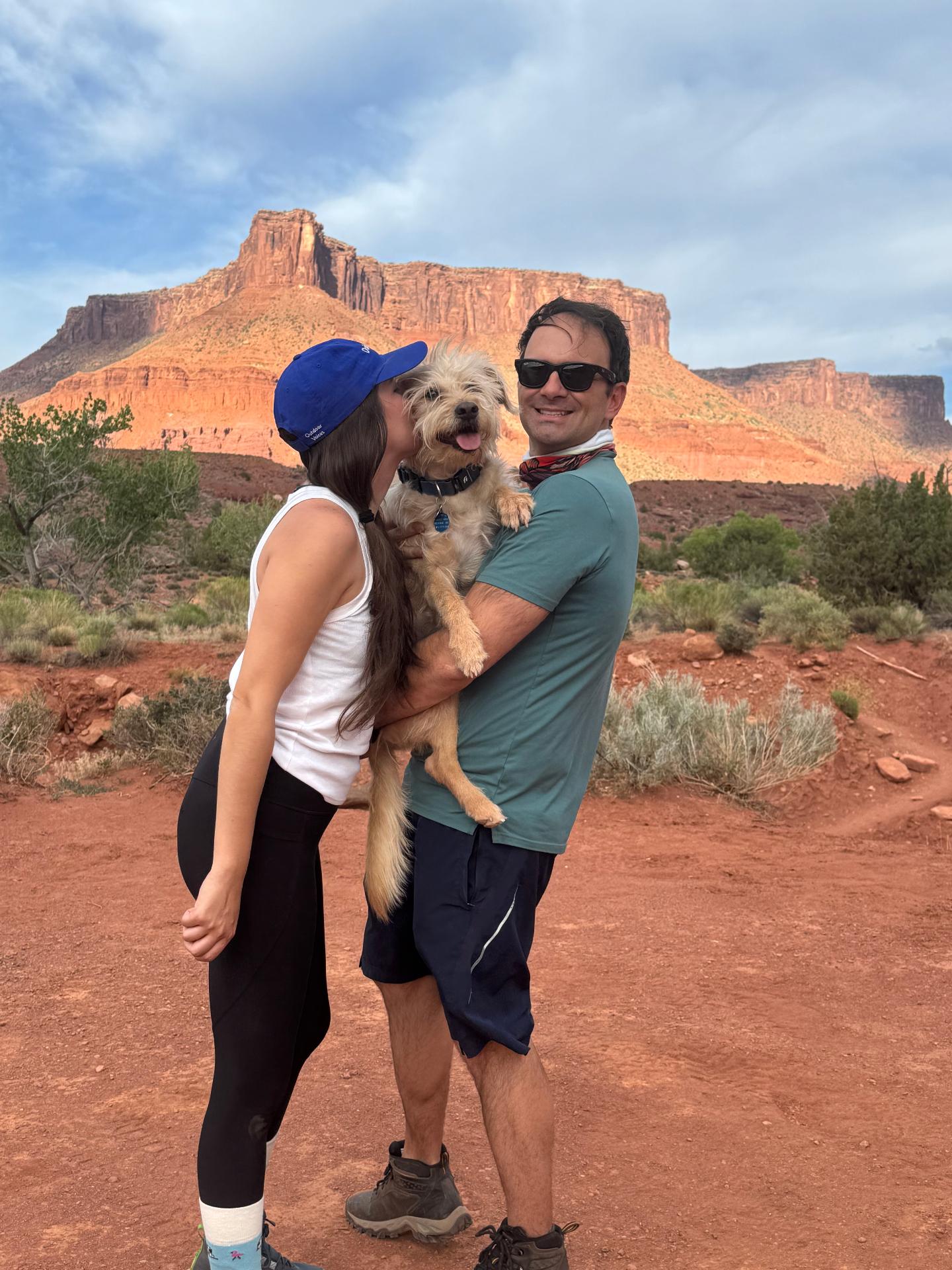 Family photo with Bengie at Castle Valley