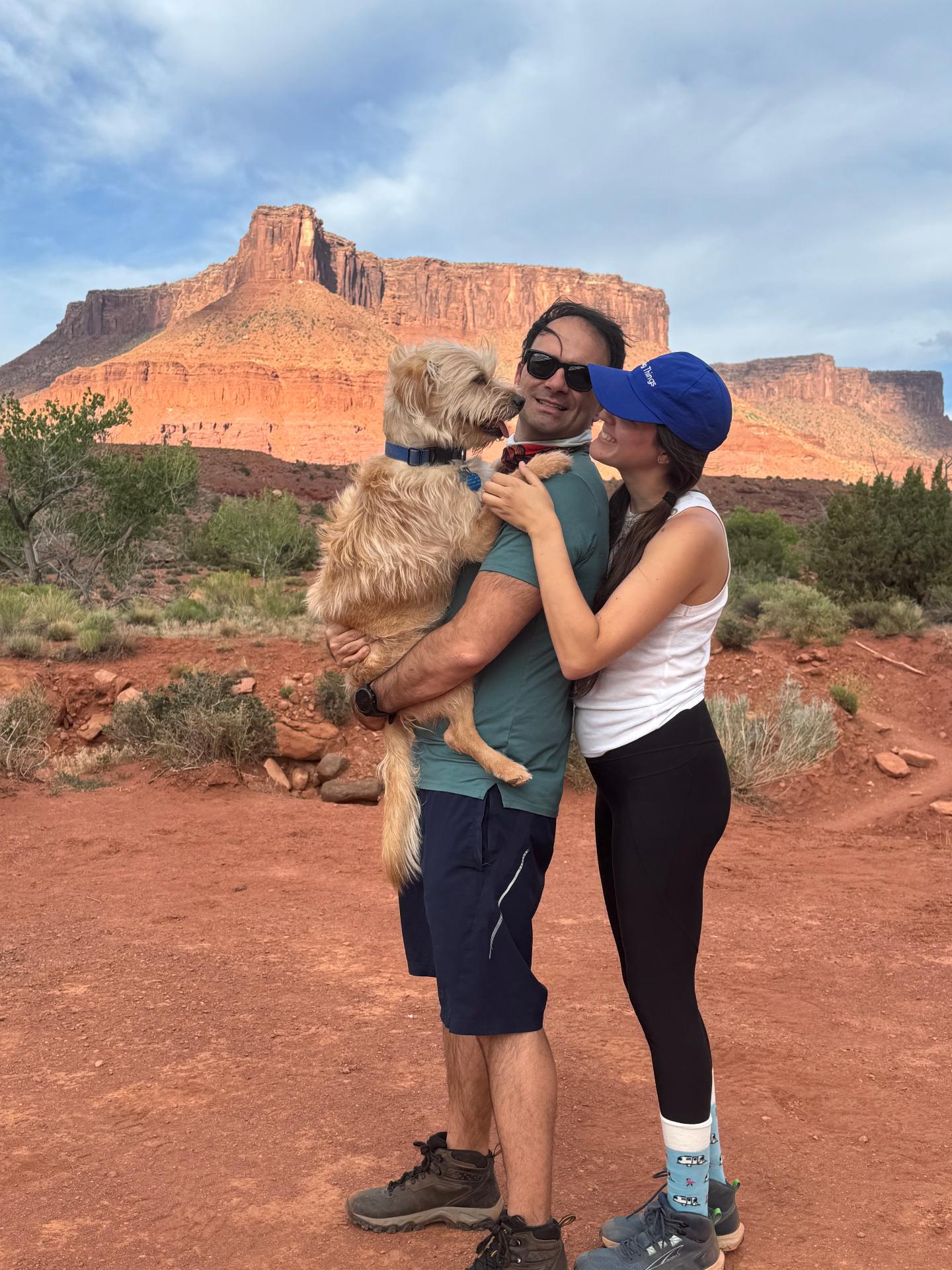 Family hug with Bengie