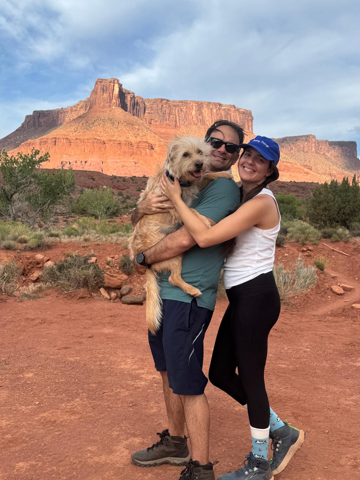 Family moment at Castle Valley