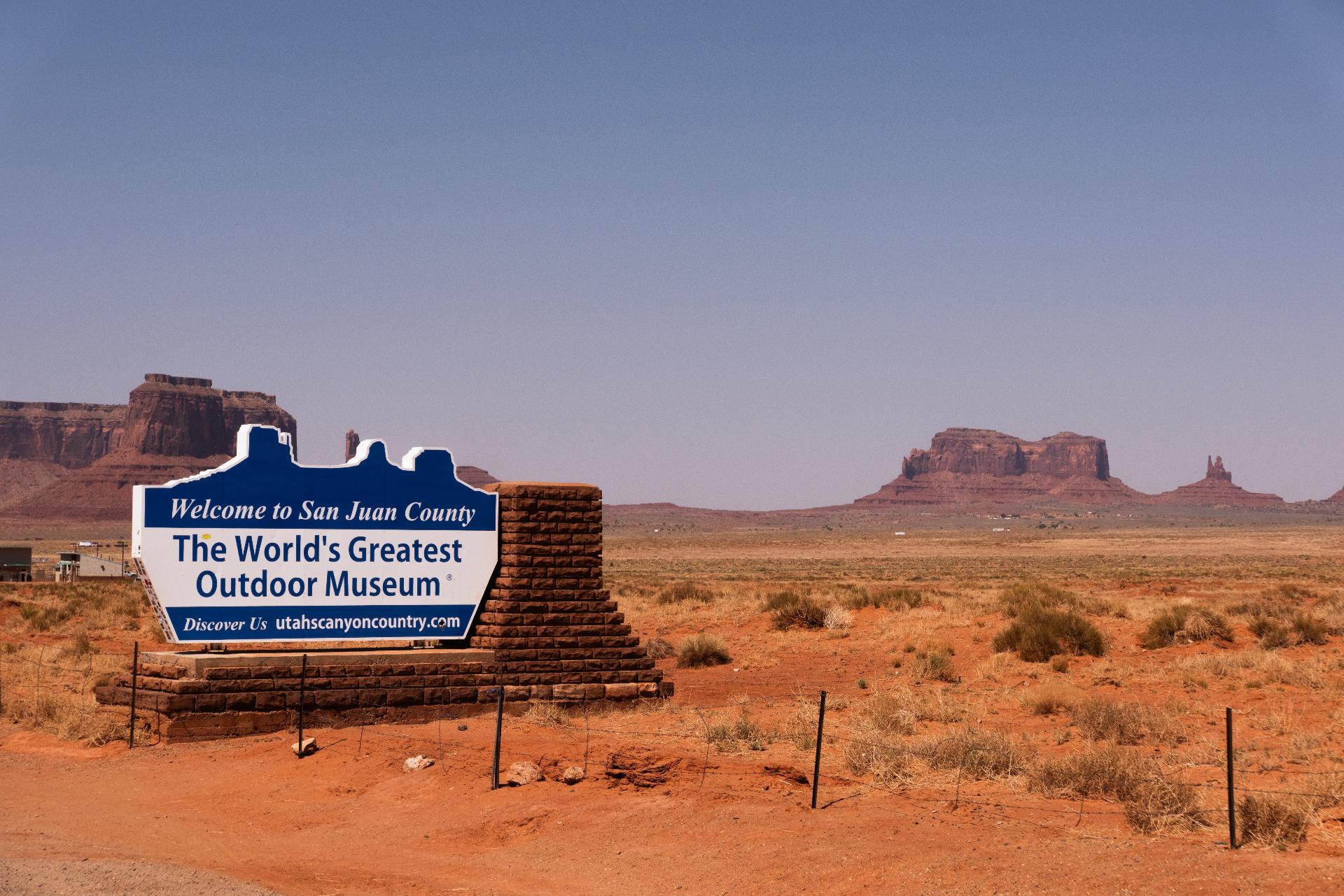 San Juan County welcome sign