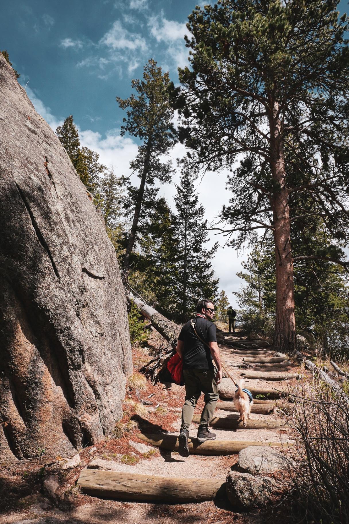 Hiking with Bengie on the trail