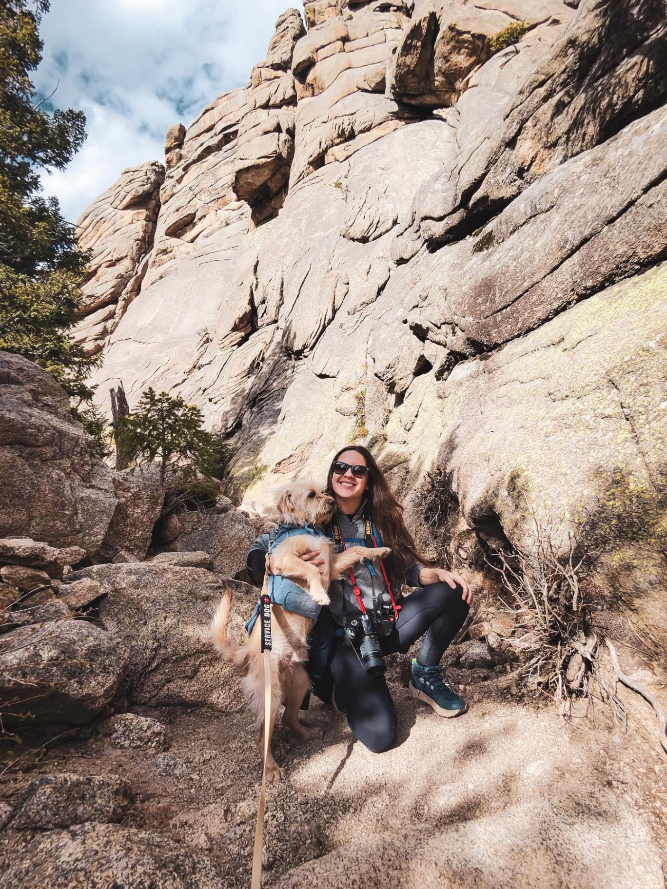 Bengie and mom on the rocks