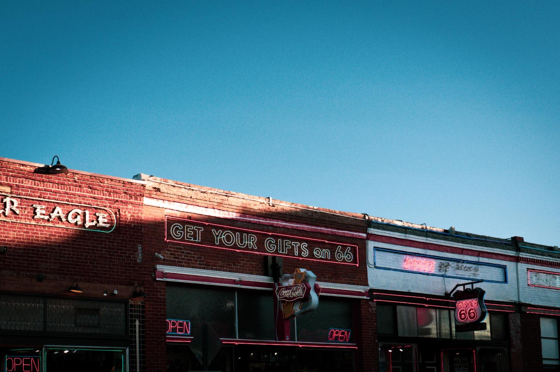 Neon signs on Route 66