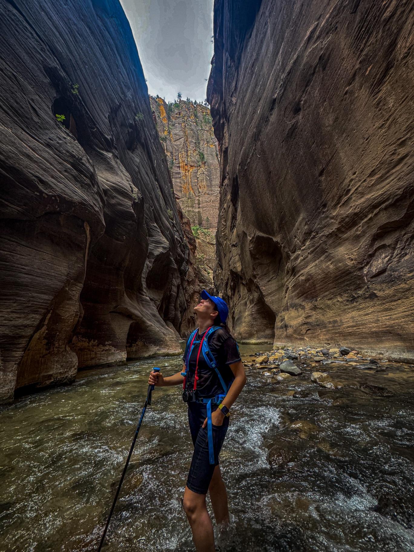 Deep in The Narrows slot canyon