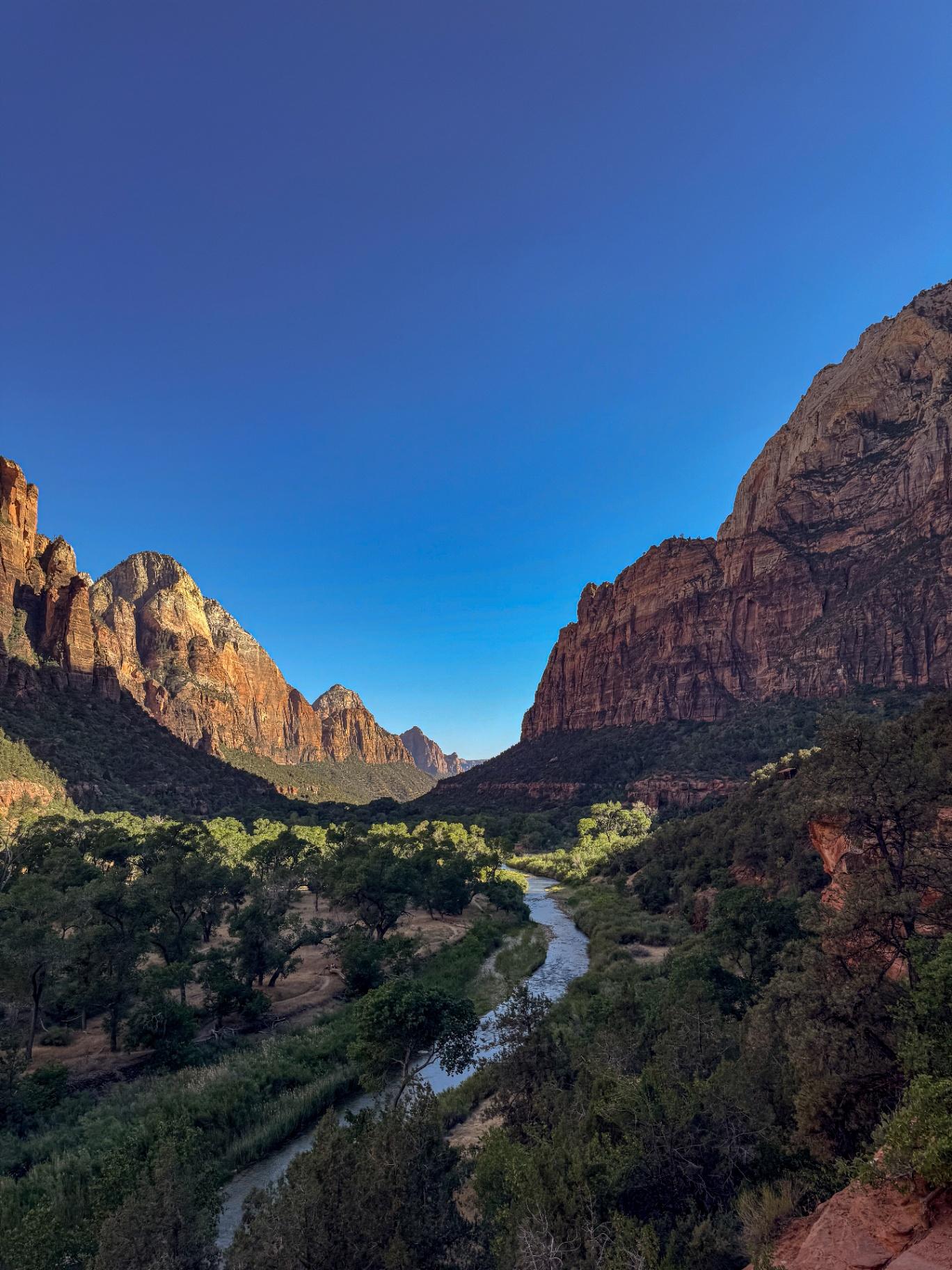 Zion Canyon valley view